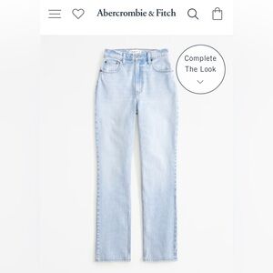 Abercrombie Curve Love size 25 short straight leg jeans